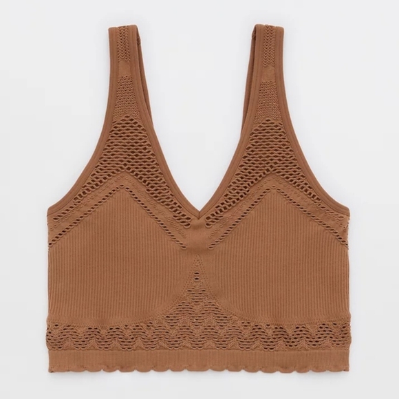 🤎AERIE SUPERCHILL SEAMLESS BRA TOP SIZE M - Picture 4 of 8